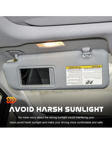 Visera Solar Lado Izquierdo ILONPA para Toyota Highlander 2004-2007