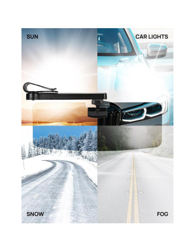 Extensor de Visera Solar JOYTUTUS 2 Paquete Ajustable para Coche