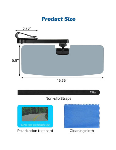 Extensor de Visera Solar JOYTUTUS 2 Paquete Ajustable para Coche