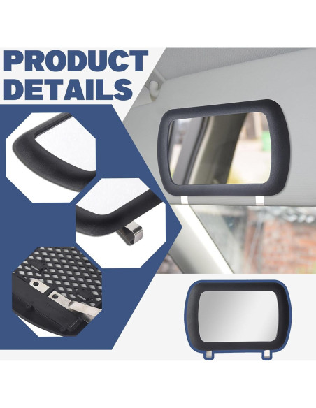 Espejo de Maquillaje de Visera Solar Piburth 16.8x10.9cm