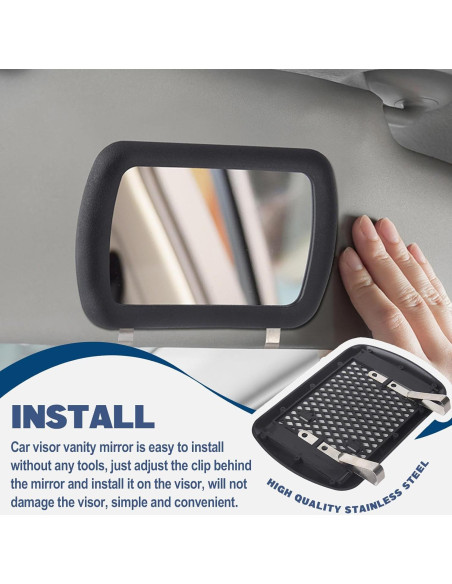 Espejo de Maquillaje de Visera Solar Piburth 16.8x10.9cm