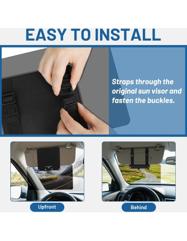 Extensor de Visera Solar ZDDGNN UV400 Ajustable Negro