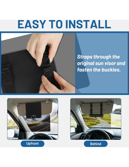 Extensor de Visera Solar ZDDGNN UV400 Ajustable Negro