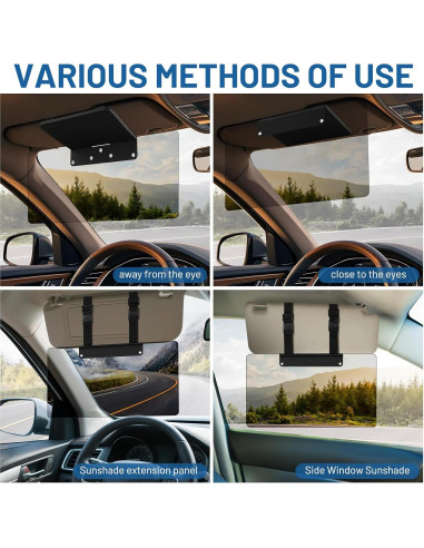 Extensor de Visera Solar ZDDGNN UV400 Ajustable Negro