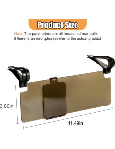 Extensor de Visera Solar GAOLAOSY 29.2x9.3cm 2PCS Polarizado 2