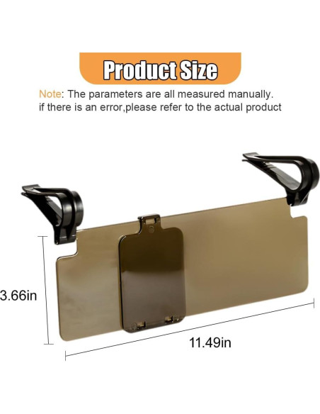 Extensor de Visera Solar GAOLAOSY 29.2x9.3cm 2PCS Polarizado