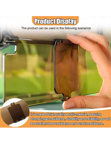 Extensor de Visera Solar GAOLAOSY 29.2x9.3cm 2PCS Polarizado