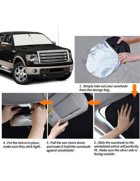 Pantalla Solar Parabrisas Moricere para Ford F150 2009-2014