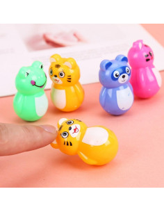 Toyvian 24PCS Mini Tumblers Animales Montessori para Bebé 2