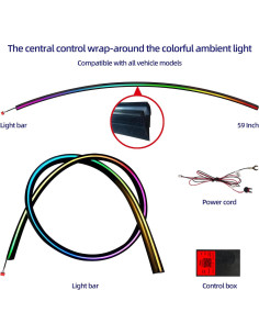 Tira de Luces LED Ambientales Youmeise YMSU2024 - Ajuste Universal 2
