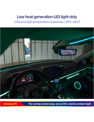 Tira de Luces LED Ambientales Youmeise YMSU2024 - Ajuste Universal