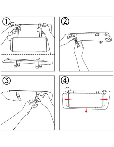 Extensor de Visera de Coche TFY Anti-Deslumbrante UV - Gris