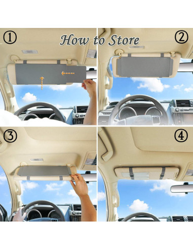 Extensor de Visera de Coche TFY Anti-Deslumbrante UV - Gris