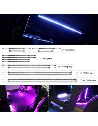 Kit de Iluminación LED para Carritos de Golf Roykaw 14 Pcs