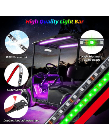 Kit de Iluminación LED para Carritos de Golf Roykaw 14 Pcs