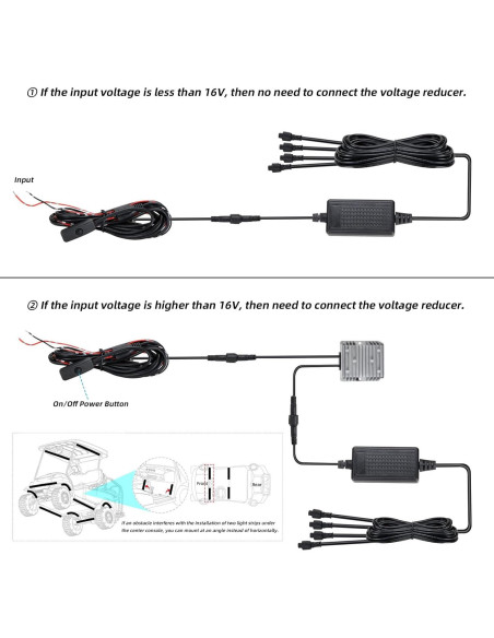 Kit de Iluminación LED para Carritos de Golf Roykaw 14 Pcs