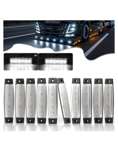 Luces LED de Marcador Estroboscópico PSEQT 3.8'' Blancas - 10 Pcs