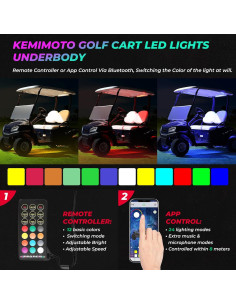 Kit de Luces LED Subterráneas KEMIMOTO 12PCS RGB IP68 2