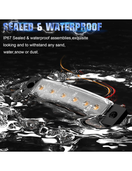 Luces LED de Marcador Estroboscópico PSEQT 3.8'' Blancas - 10 Pcs