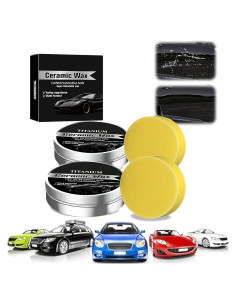 2 Tarros de Crema de Cera Cerámica Titanio 200ml - Brillo Duradero