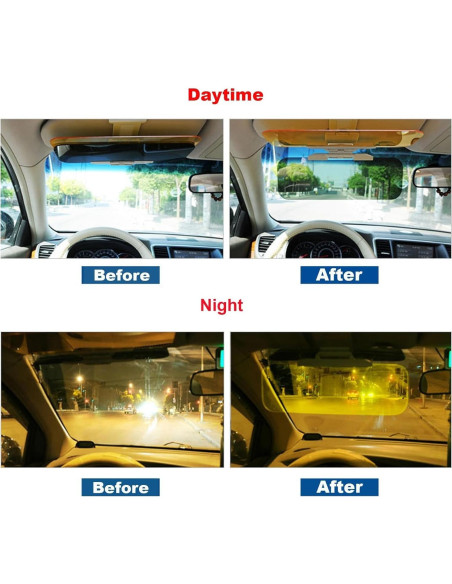 Visera Solar Antideslumbrante PerGar 2 en 1 para Coche