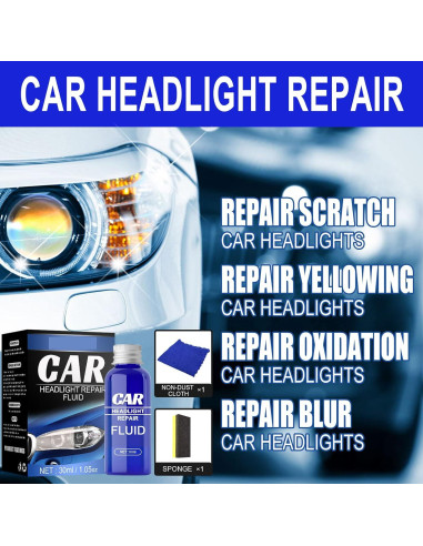 Kit de Restauración de Faros XIRUJNFD 30ml - Elimina Oxidación