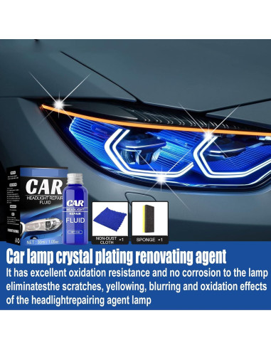 Kit de Restauración de Faros XIRUJNFD 30ml - Elimina Oxidación