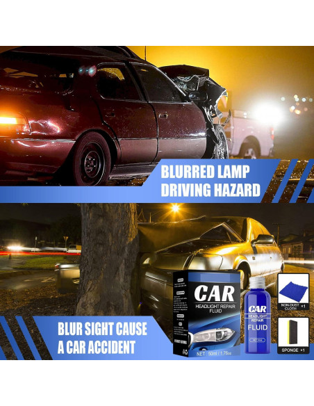 Kit de Restauración de Faros XIRUJNFD 30ml - Elimina Oxidación