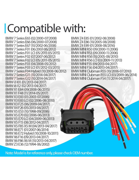 Kit de Reparación de Cable de Faro Baowen para BMW