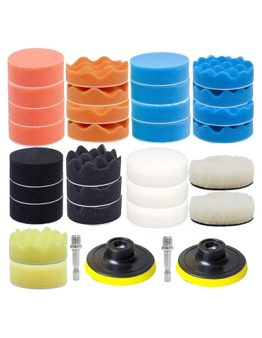 Kit de Pulido GOH DODD 33 Piezas para Autos - Espuma y Lana