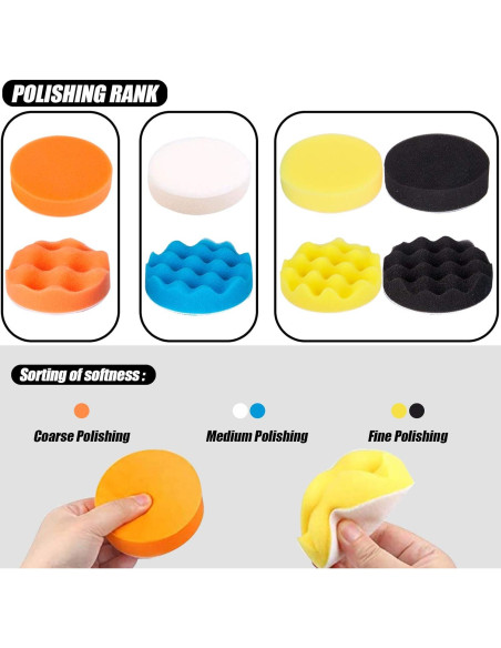Kit de Pulido GOH DODD 33 Piezas para Autos - Espuma y Lana