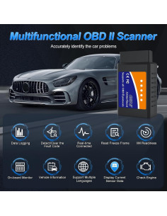 Escáner OBD2 Bluetooth LJPXHHU para iOS y Android 2