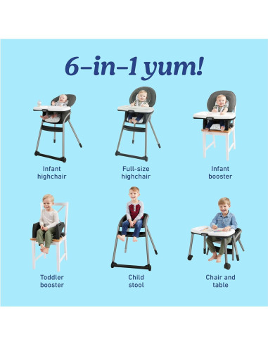 Silla Alta Graco Table2Table LX 6-en-1 con Soporte y Bandeja