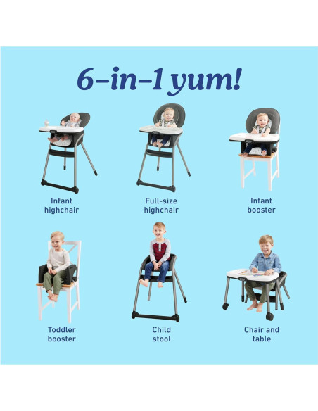 Silla Alta Graco Table2Table LX 6-en-1 con Soporte y Bandeja