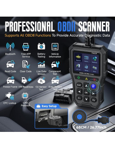 Escáner OBD2 Bluetooth BingoHive YM529 con prueba de batería 2