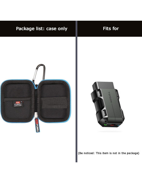 Funda Dura FBLFOBELI para Escáner OBD2 TOPDON TopScan 10.4x8.4cm