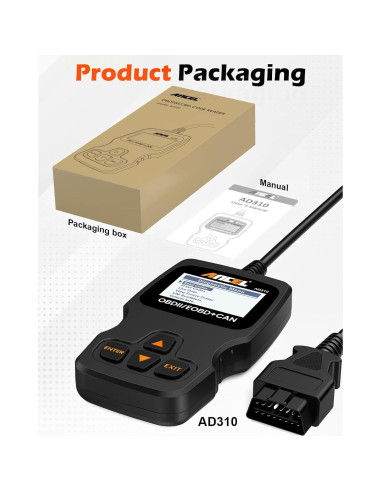 Escáner OBD II ANCEL AD310 Lector de Códigos de Fallo