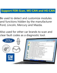 Escáner OBD2 ELM327 USB ULTRAOBD para Ford y más 2