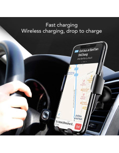 Soporte Cargador Inalámbrico para Coche GLOGLOW 15W Rotativo 360 2