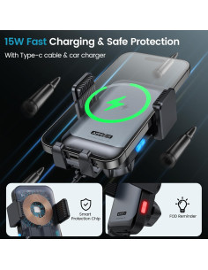 Soporte Cargador Inalámbrico para Auto APPS2Car 15W CD 2