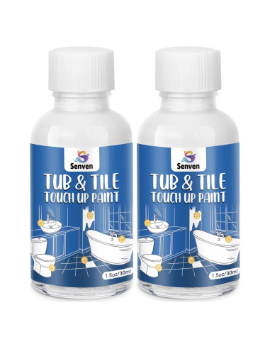 Kit de pintura blanca SENVEN para retoques de baño 3x45ml