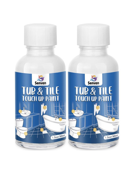 Kit de pintura blanca SENVEN para retoques de baño 3x45ml