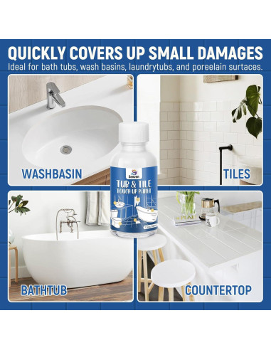 Kit de pintura blanca SENVEN para retoques de baño 3x45ml