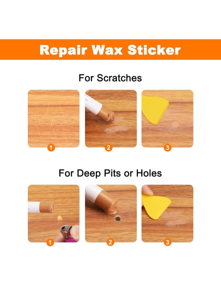 Kit de Reparación de Muebles de Madera Harfington - Marrón Oscuro