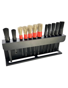 Soporte para Cepillos de Detalle YCWF con 12 Cepillos - Negro