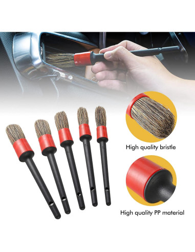 Soporte para Cepillos de Detalle YCWF con 12 Cepillos - Negro