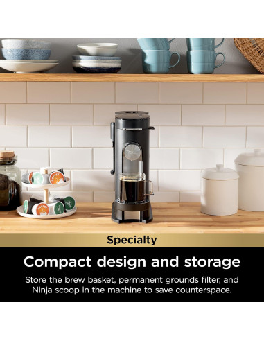 Cafetera Ninja PB051 con Espumador Integrado 177-710 ml