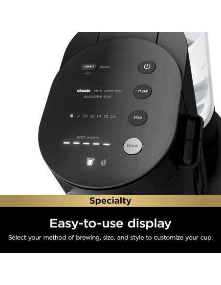 Cafetera Ninja PB051 con Espumador Integrado 177-710 ml