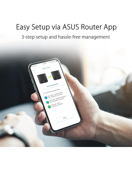 ASUS ZenWiFi AX6600 Mesh WiFi 6 Carbón - Cobertura 255 m