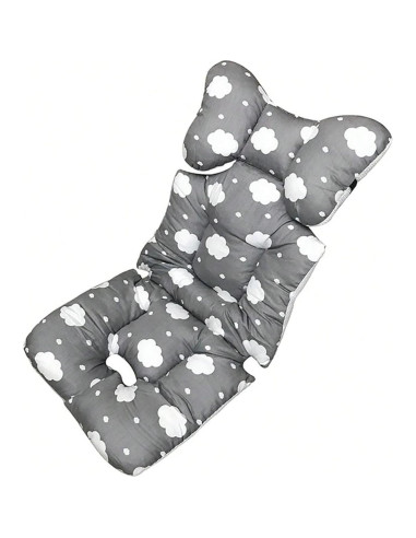 Cojín para Asiento de Cochecito Universal Algodón Nube Gris